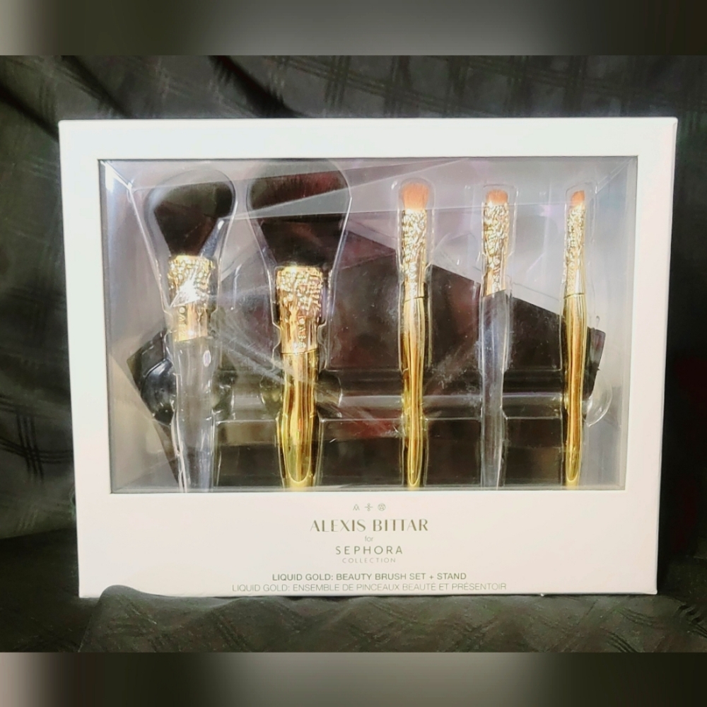 Alexis Bittar Collection for Sephora Liquid Gold Beauty Brush Set Swarovski